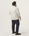 Wide the Brand | Long Sleeve Stretch Polo Shirt | XL to 6XL | Light Grey