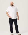 Wide the Brand | Fitted Long Sleeve Shirt | XL to 6XL | White