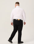 Wide the Brand | Fitted Long Sleeve Shirt | XL to 6XL | White