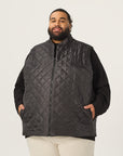 Wide the Brand | Quilted Puffer Vest | XL to 6XL | Black