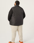 Wide the Brand | Quilted Puffer Vest | XL to 6XL | Black