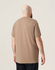 Wide the Brand | Stretch cotton T-shirt | Taupe