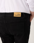 Wide the Brand | Straight Leg Stretch Jeans | XL to 6XL | Black