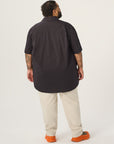 Wide the Brand | Short Sleeve Stretch Shirt | XL to 6XL | Black