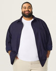 Wide the Brand | Stretch Overshirt | Navy Blue