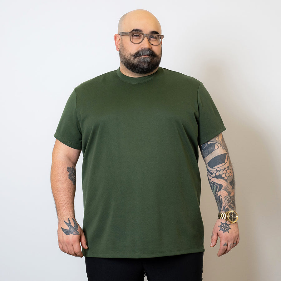 Wide the Brand | Textured T-Shirt | XL to 6XL | Green