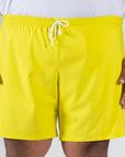Wide the Brand | Stretch Swimsuit | XL to 6XL | Bright Yellow