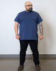 Wide the Brand | Textured T-Shirt | XL to 6XL | Blue