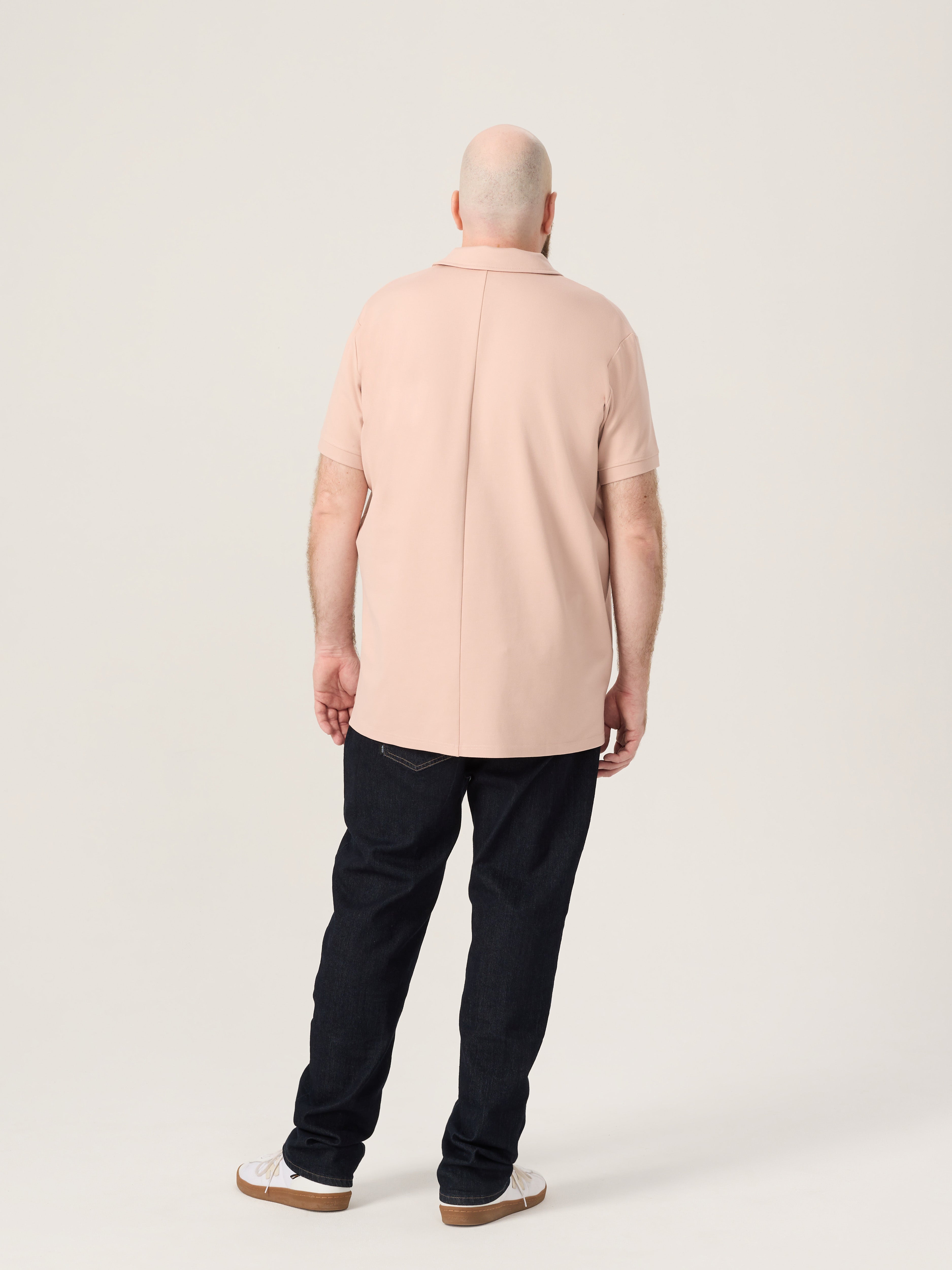 Wide the Brand | Short Sleeve Polo | XL to 6XL | Dusty Pink