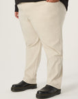Wide the Brand | Fitted Stretch Pants | XL to 6XL | Beige