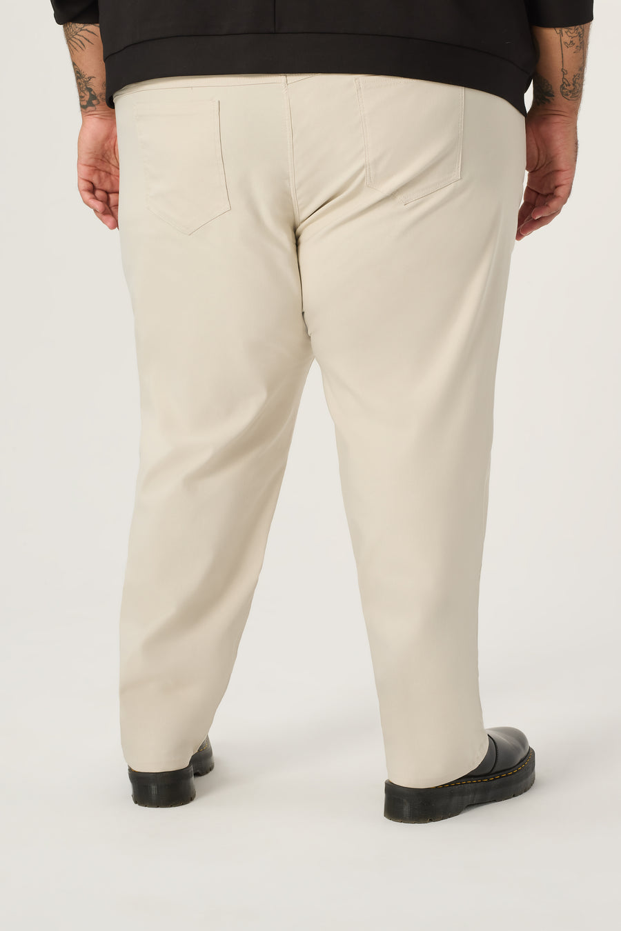 Wide the Brand | Fitted Stretch Pants | XL to 6XL | Beige