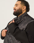 Wide the Brand | Quilted Puffer Vest | XL to 6XL | Black