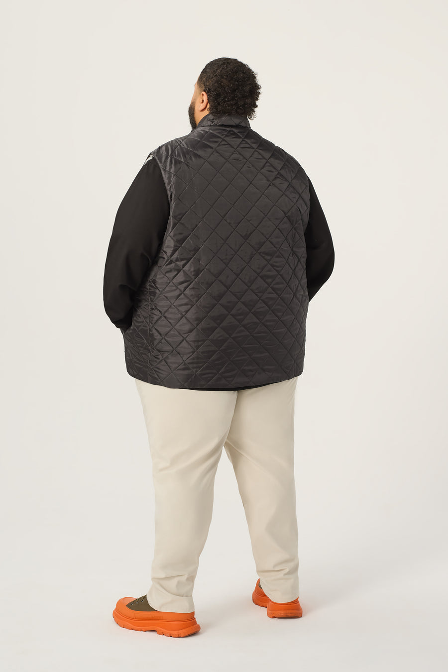 Wide the Brand | Quilted Puffer Vest | XL to 6XL | Black