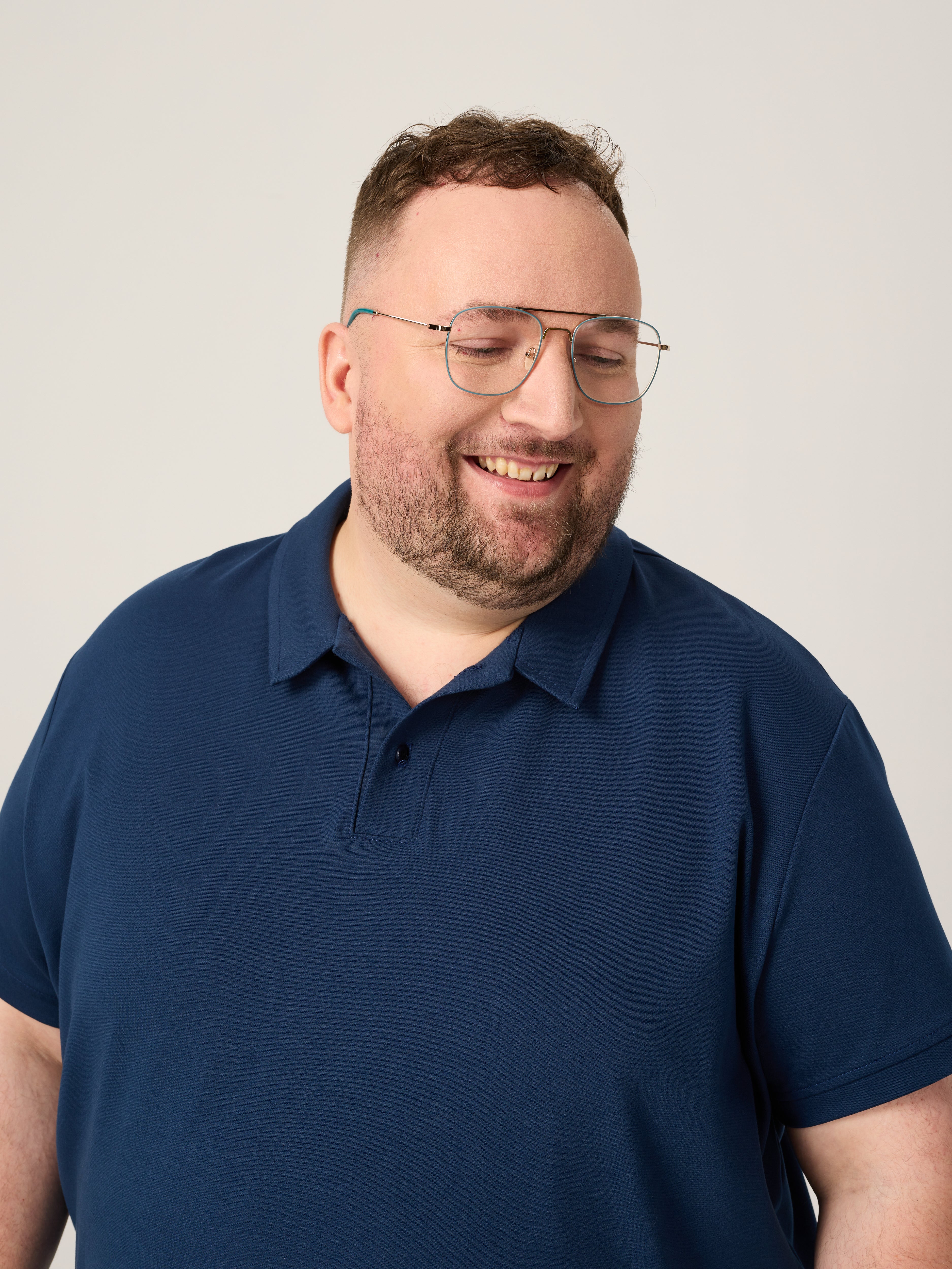 Wide the Brand | Short Sleeve Polo | XL to 6XL | Navy Blue