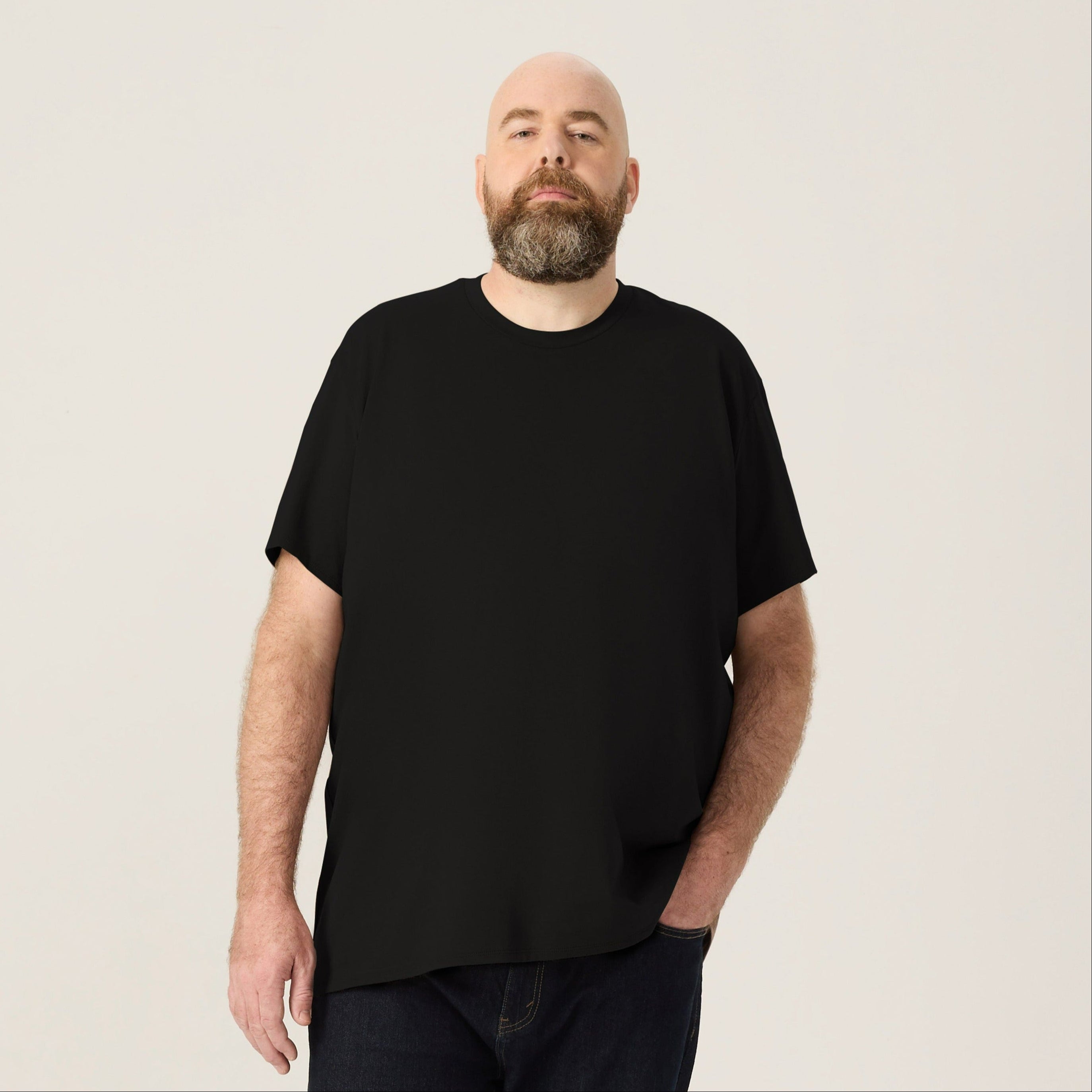 Wide the Brand | Stretch cotton T-shirt | Black