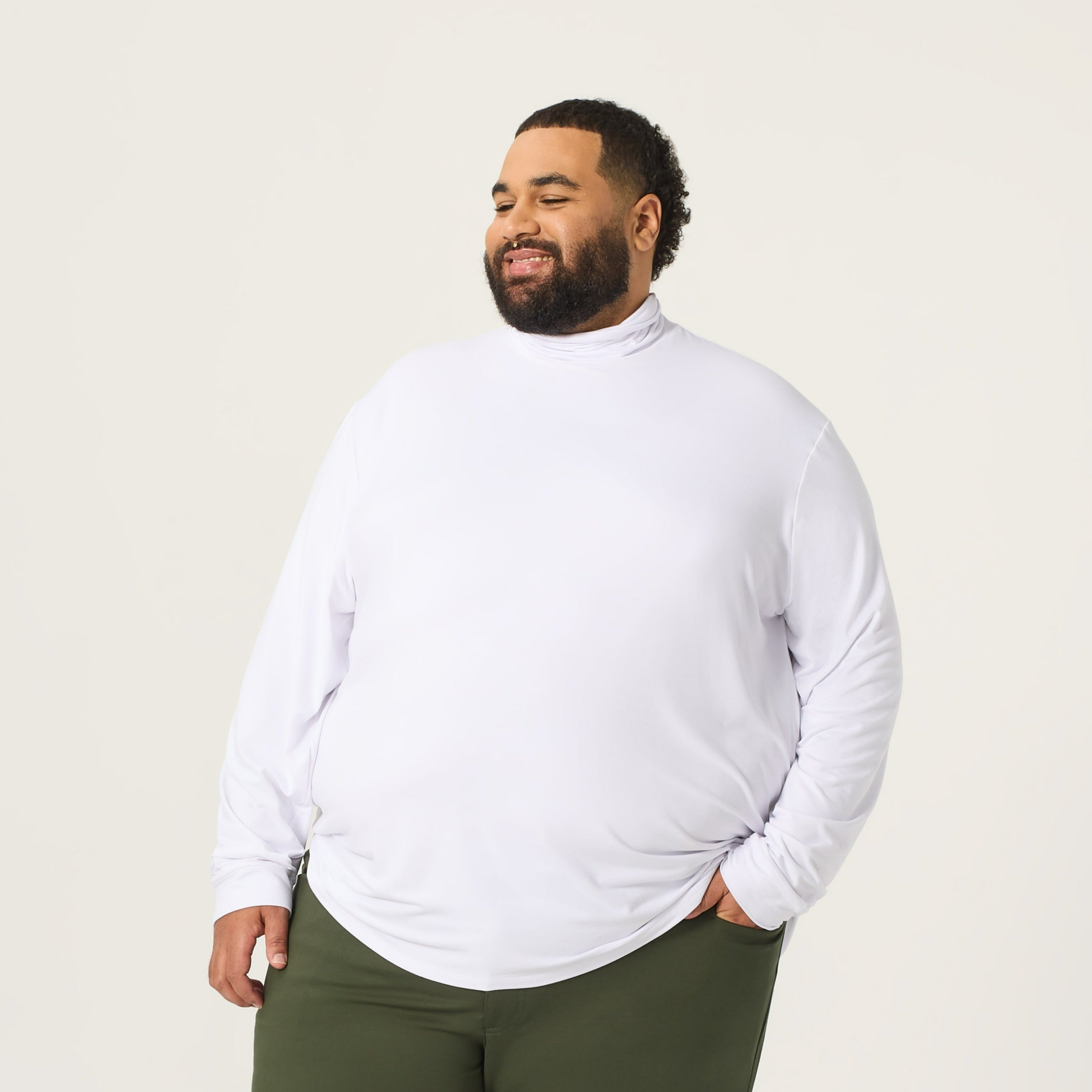 Wide the Brand | Premium Turtleneck | XL to 6XL | White