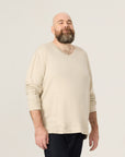 Wide the Brand | Knit V-Neck Sweater | Oatmeal