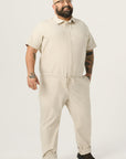 Wide the Brand | Stretch Jumpsuit | XL to 6XL | Beige
