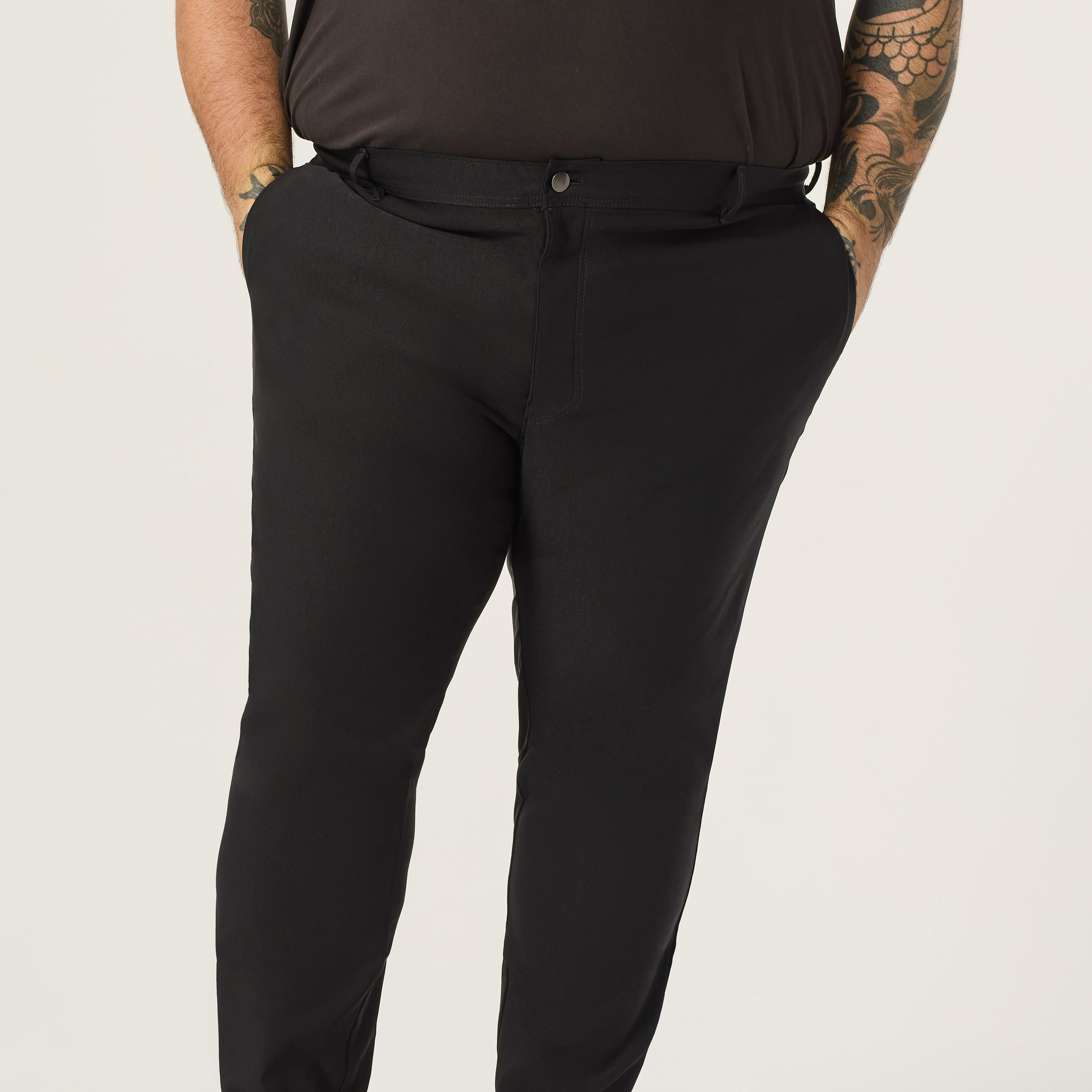 Wide the Brand | Stretch Chino Pant | XL to 6XL | Black