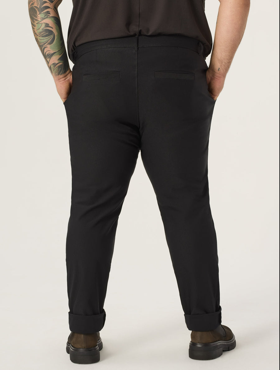 Wide the Brand | Stretch Chino Pant | XL to 6XL | Black