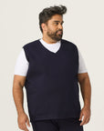 Wide the Brand | Stretch Sweater Vest | XL to 6XL | Navy Blue