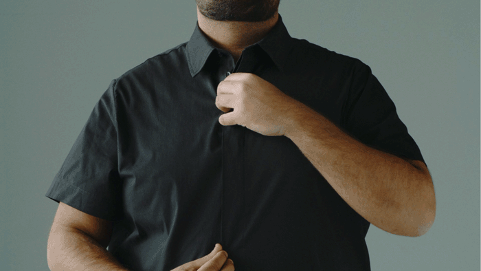 Wide the Brand | Long Sleeve Stretch Shirt | XL to 6XL | Black